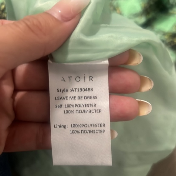 Atoir “Leave Me Be” Aspen Green Dress | Plaid Tweed Mini‎ Dress, Size XS/6 - Picture 7 of 7